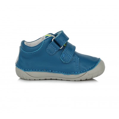 D.D. step barefoot chlapčenská detská celokožená obuv S070-371 Bermuda Blue